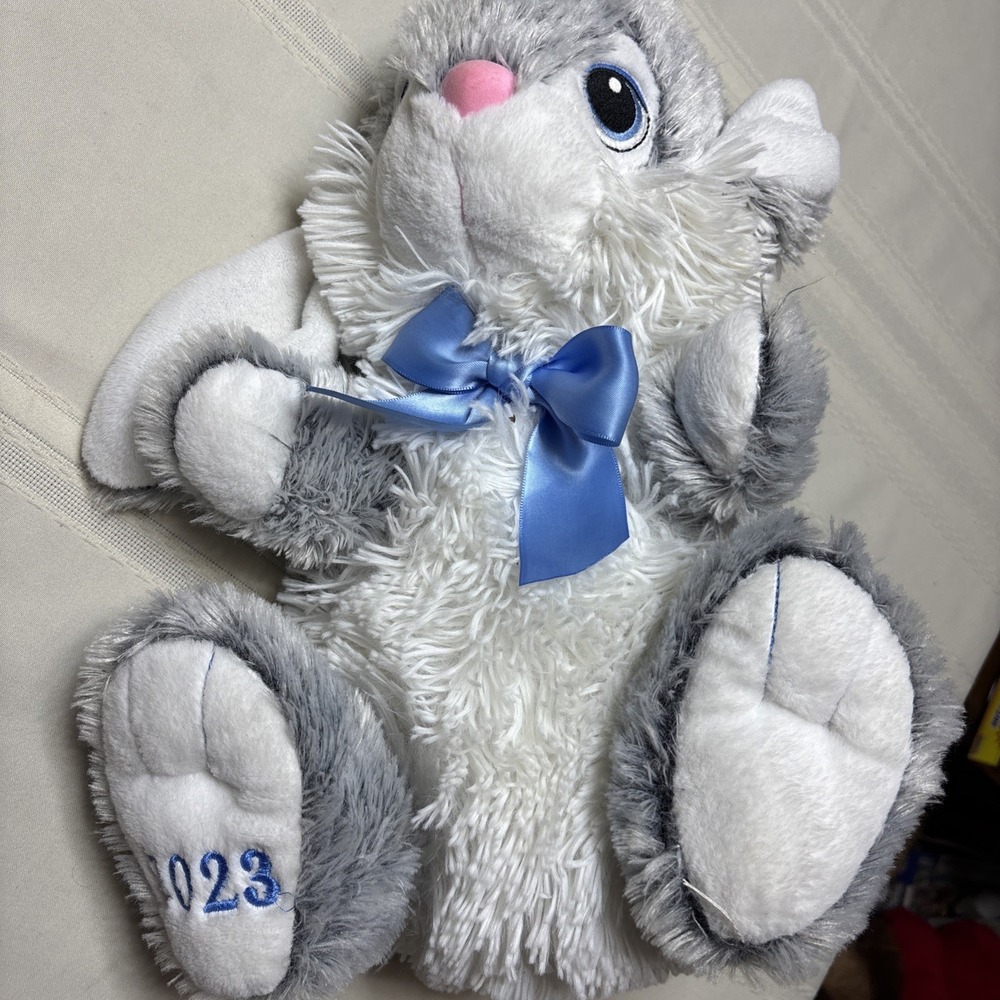 Plush Easter Bunny, 15", Blue Accents, 2023 Release Collectible